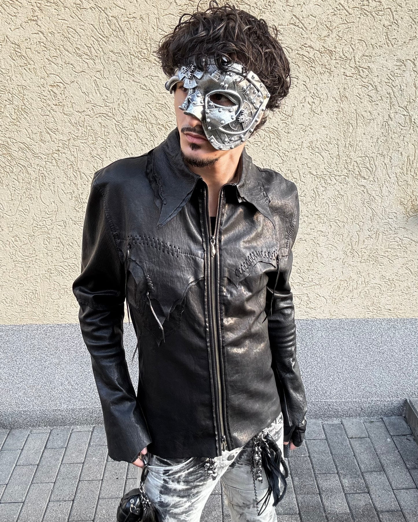 14th Addiction “Desperado” Raw Cut Leather Jacket