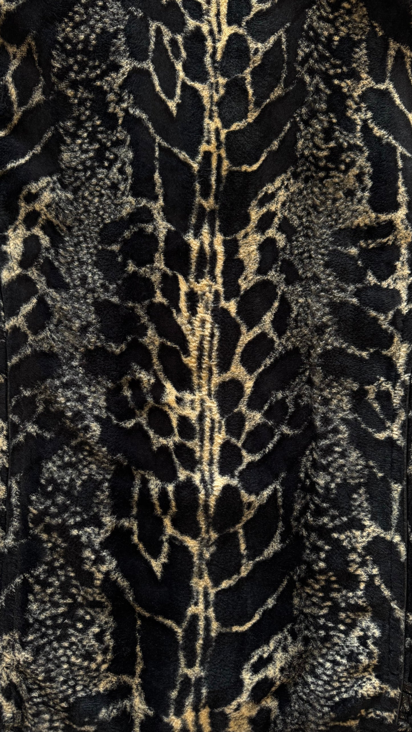 Tornado Mart Micro-Velvet Leopard Fur Collar Jacket