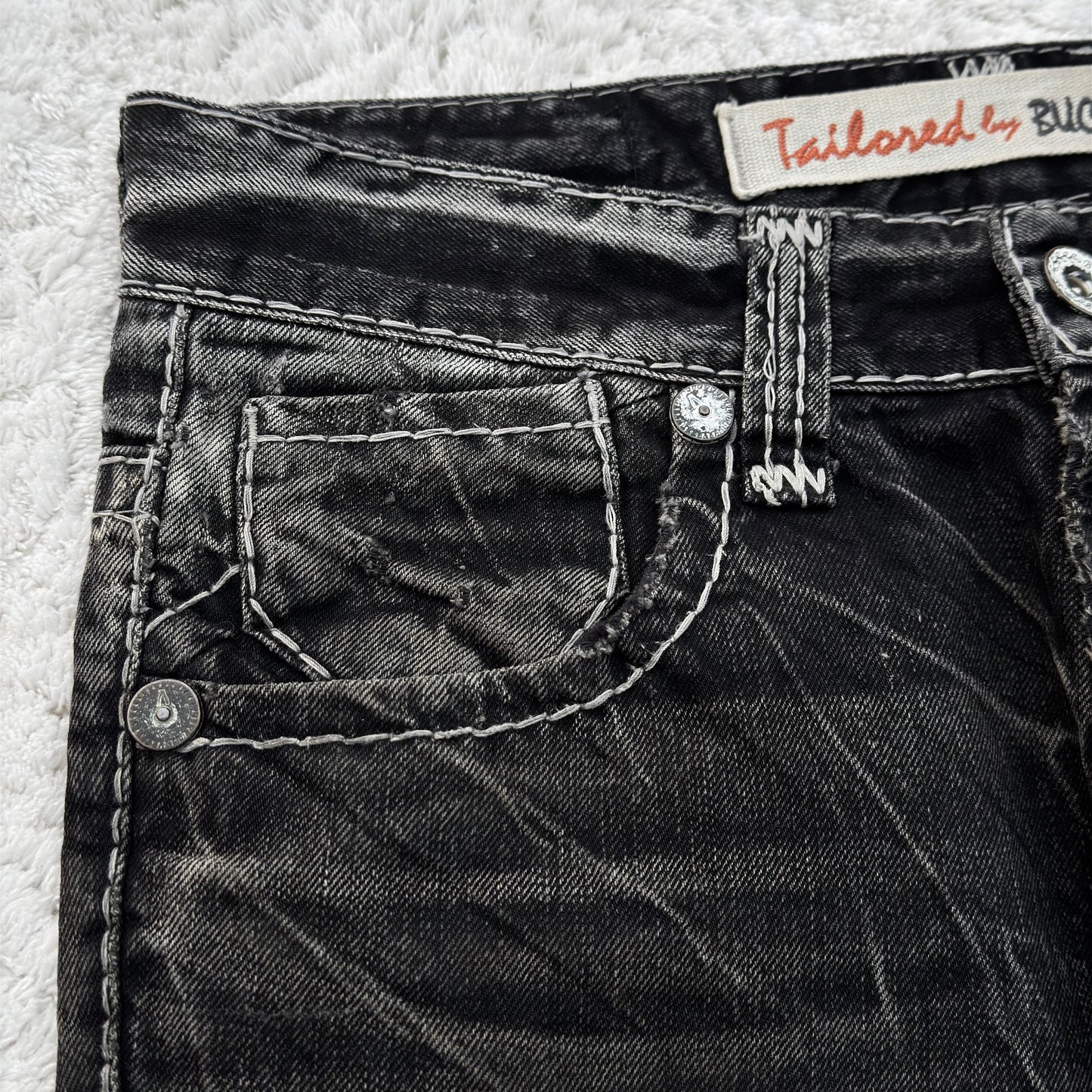 Buckaroo Stitched Washed Flared Jeans