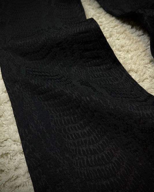 Tornado Mart Python Jacquard Flared Pants