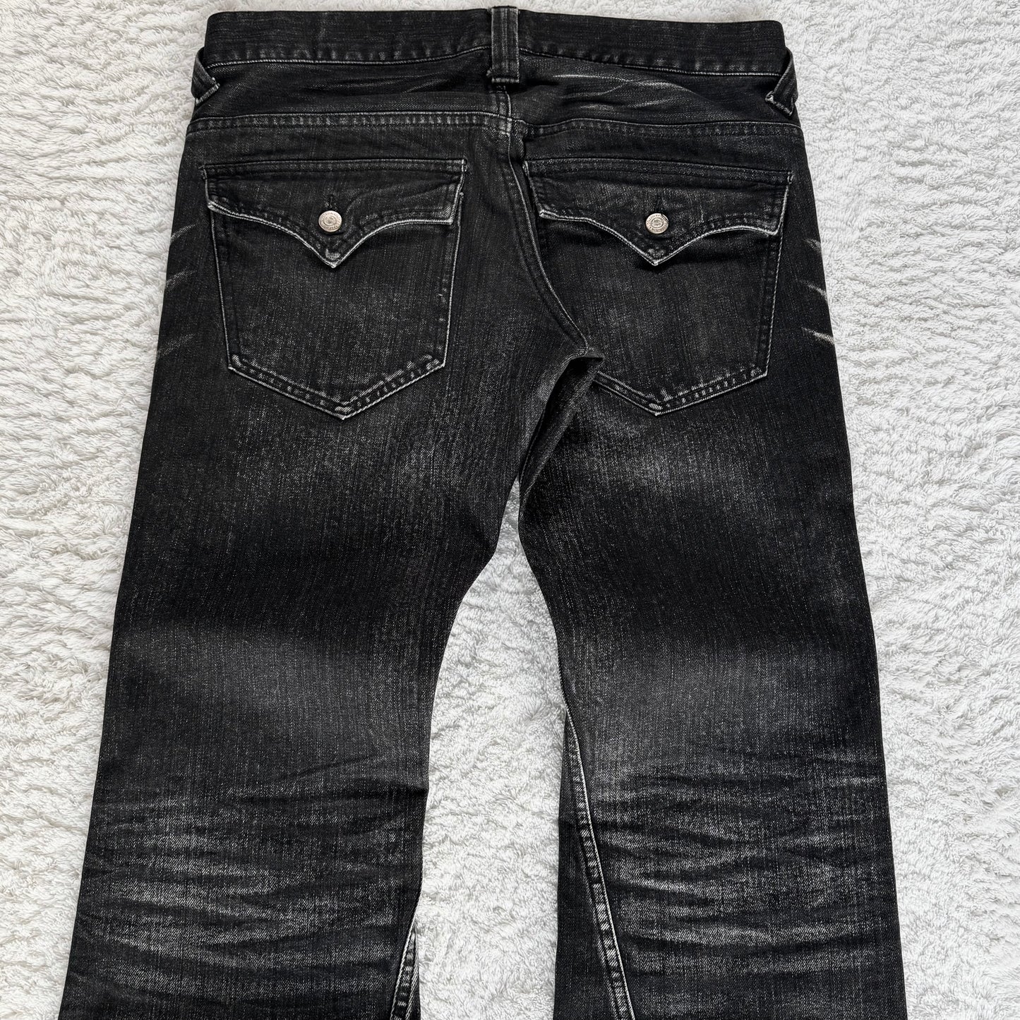 Tornado Mart Washed Spiral Flared Jeans
