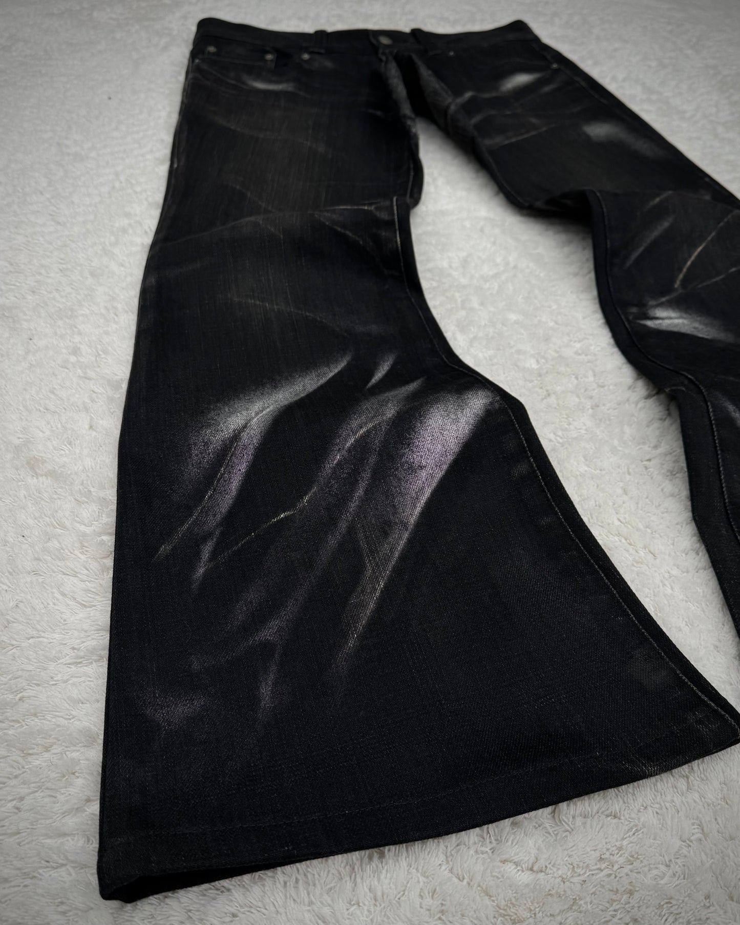 Tornado Mart Purple Washed Flared Jeans