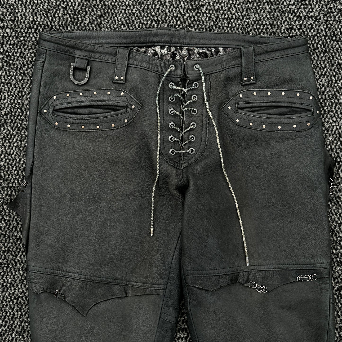 Roen Deerskin Lace-Up Leather Pants