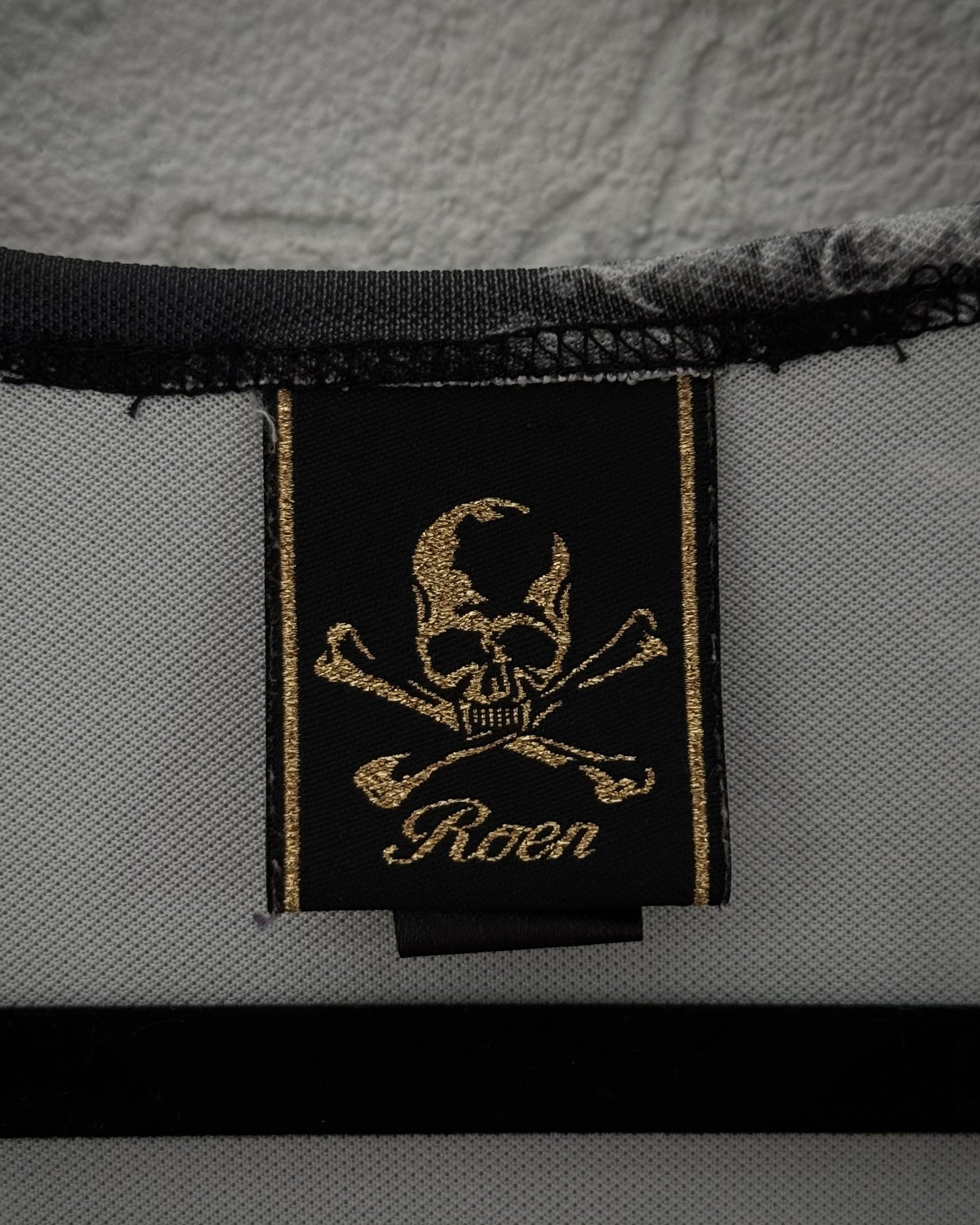 Roen Skulls & Leopard Pattern T-Shirt