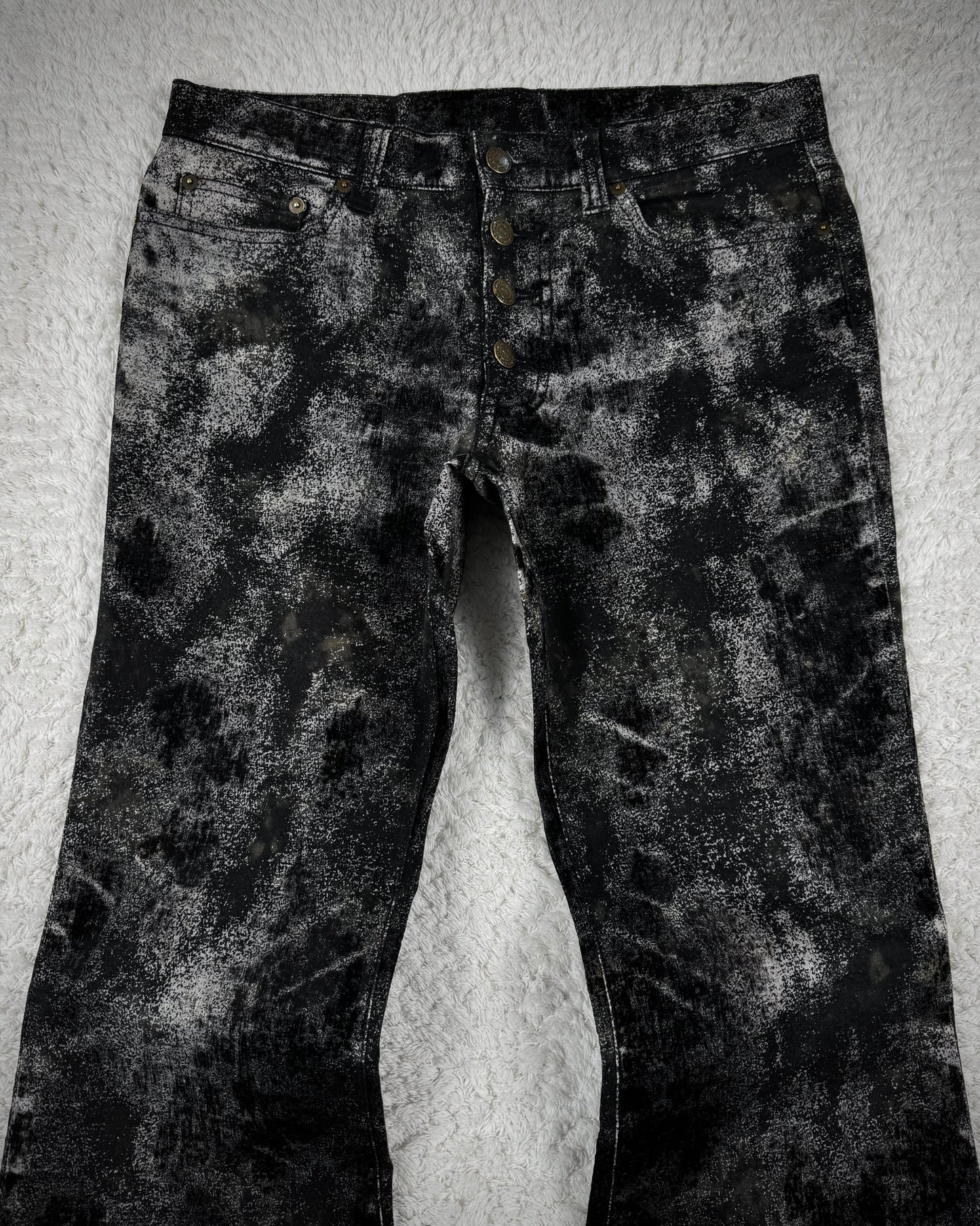 Tornado Mart Smoked Ash Washed Flared Jeans