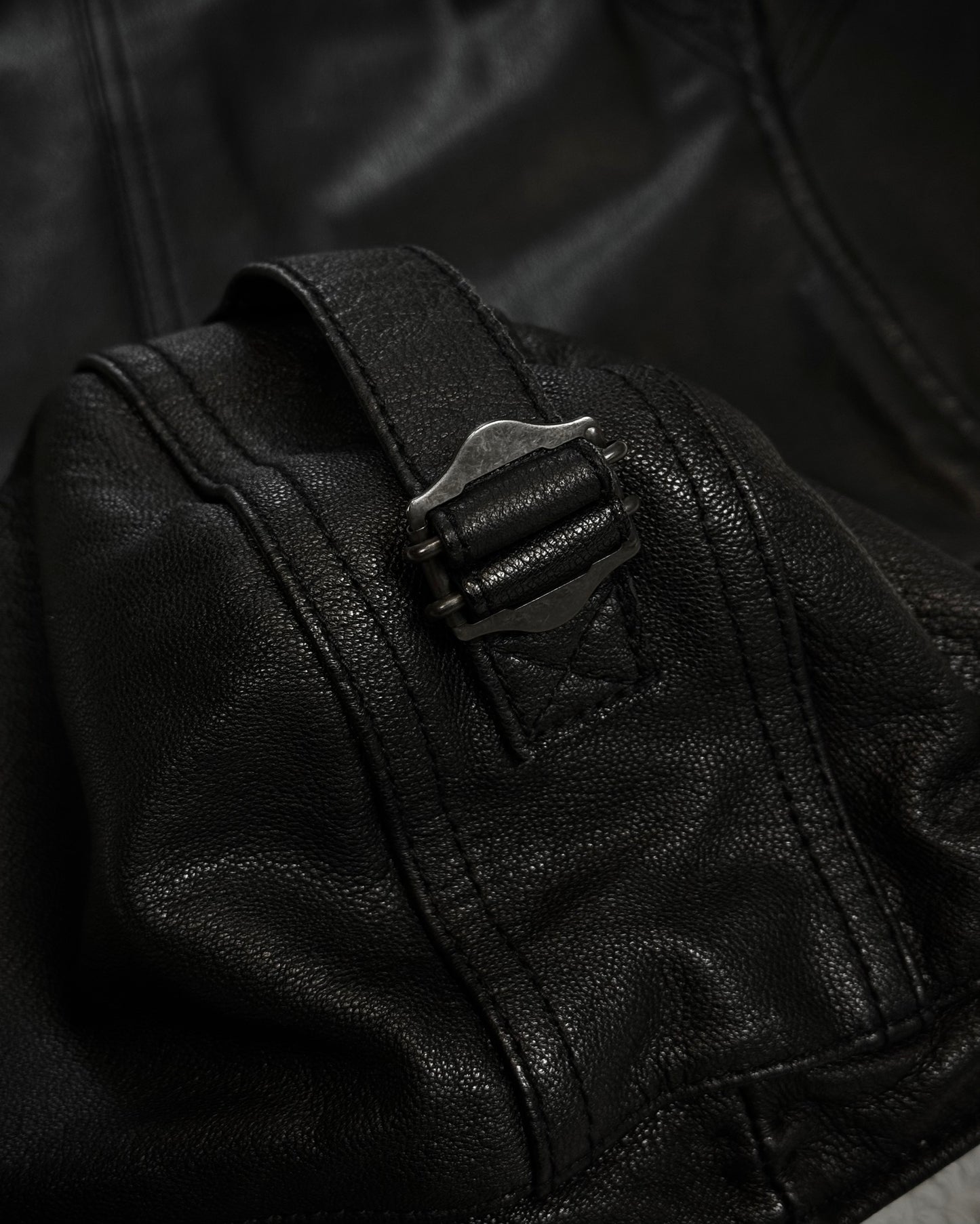 Fuga Asymmetrical Ninja Hooded Leather Jacket