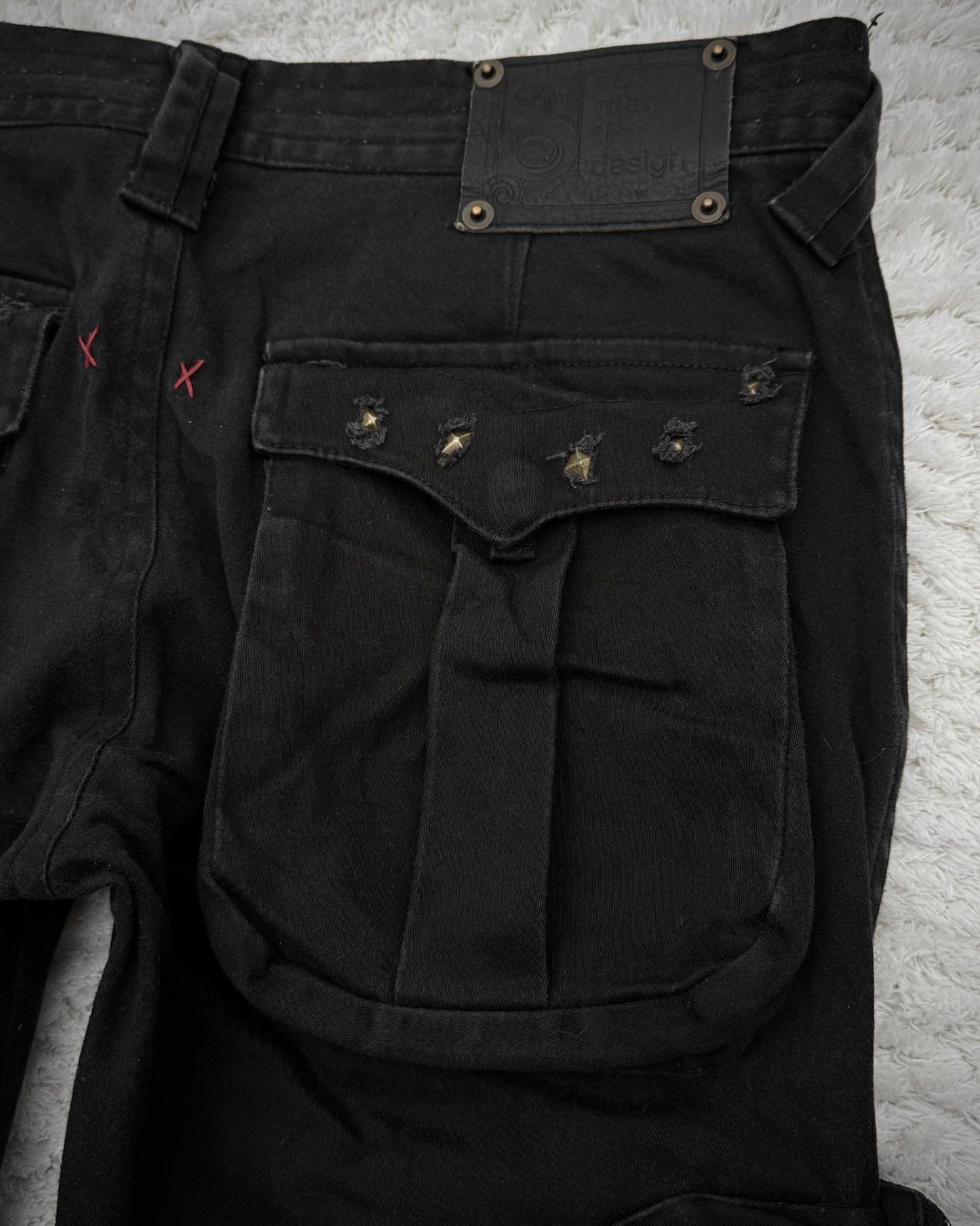 Semantic Design Studded Flared Cargo Pants