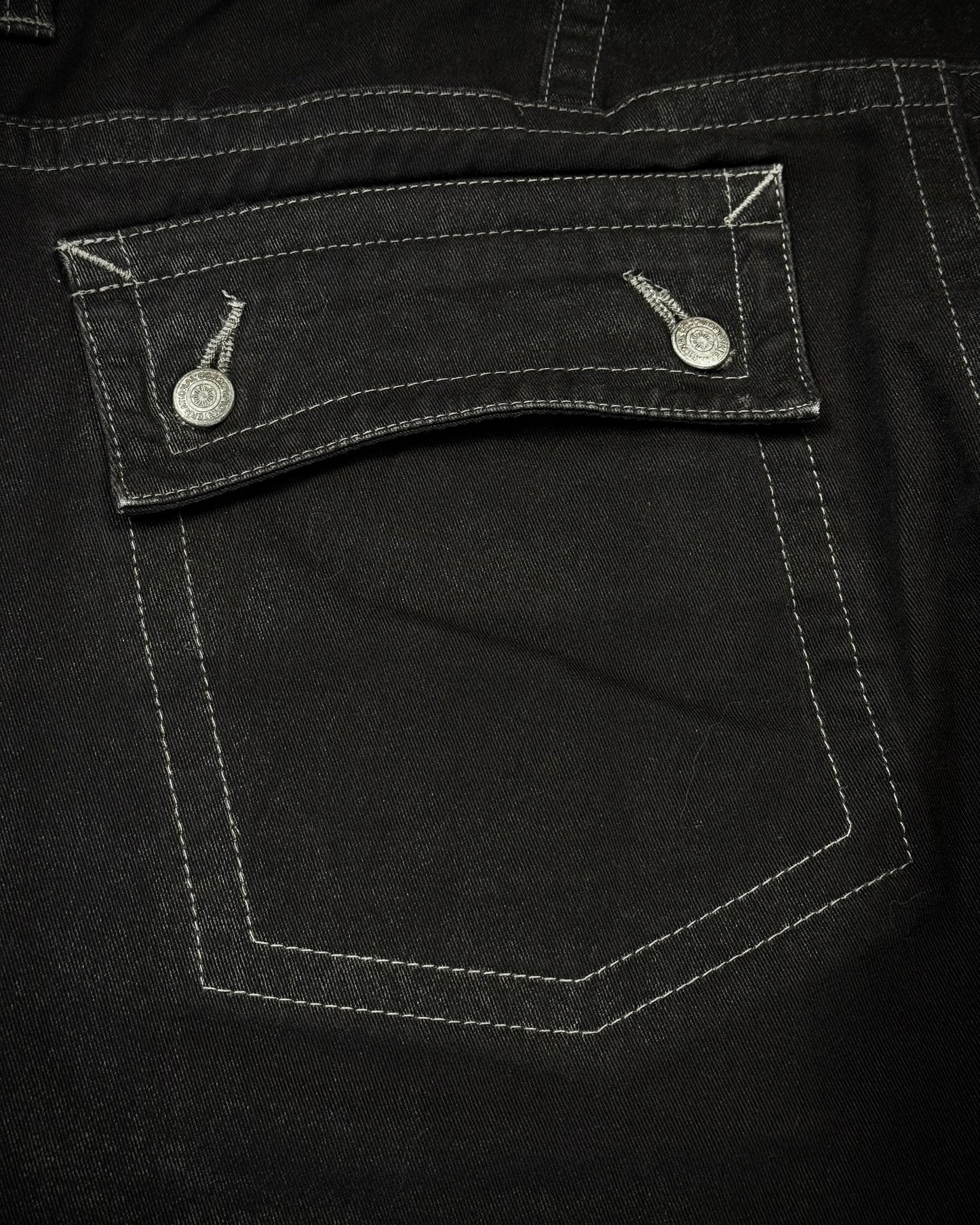 Tornado Mart Waxed Spiral Flared Jeans