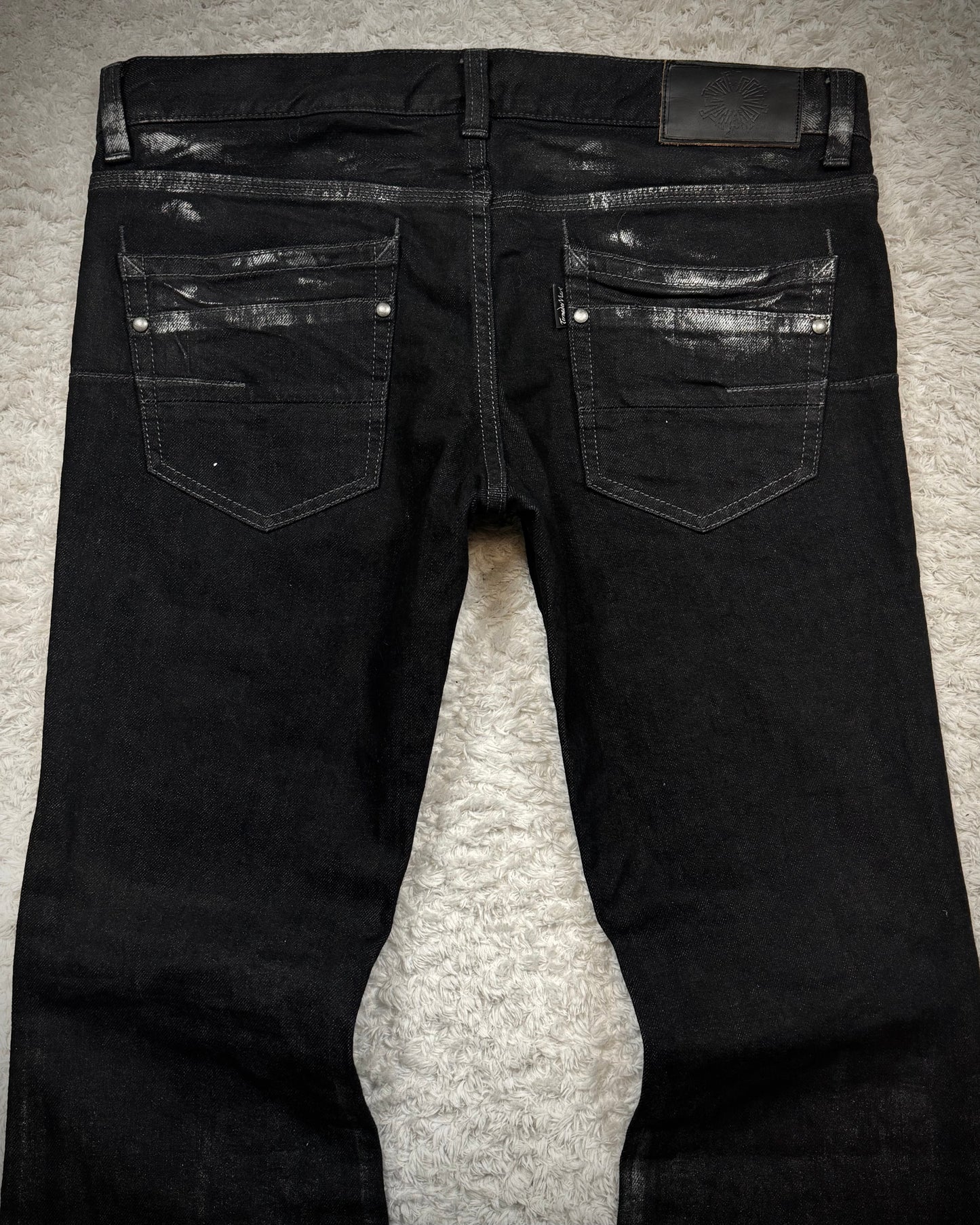 Tornado Mart Silver Faded Flared Jeans