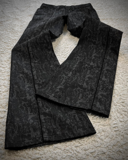 Tornado Mart Shadow Pattern Bell Bottom Flared Pants