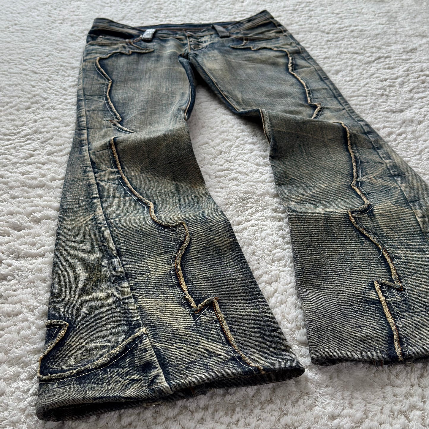Tornado Mart Python Arc Flared Jeans