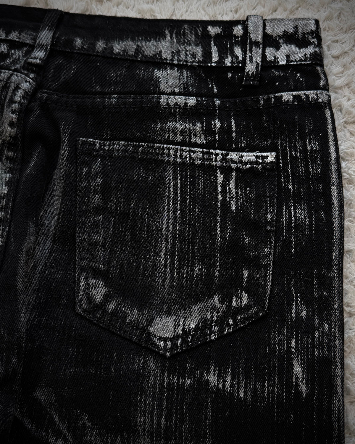 J-Jeans Silver Whisker Washed Wide Flared Jeans