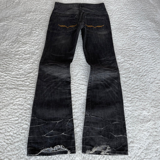 Fuga Black Washed Bootcut Jeans