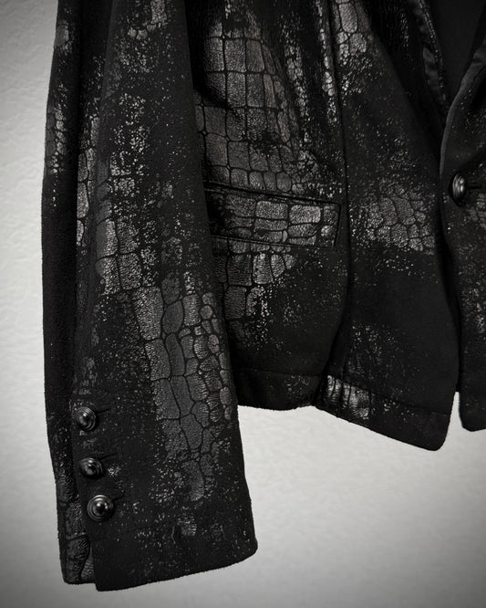 Xfrm Crocodile Waxed Peaked Blazer