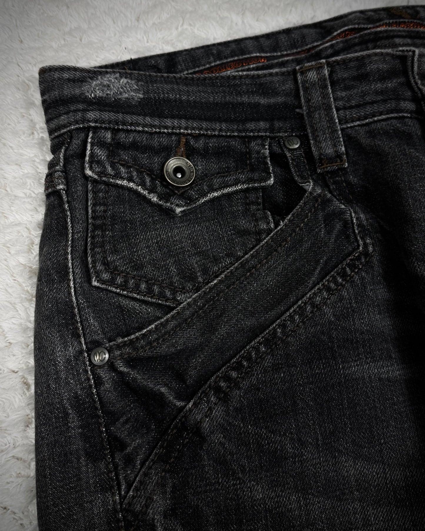 Nicole Club Repaired Distressing Flap Pockets Bootcut Jeans