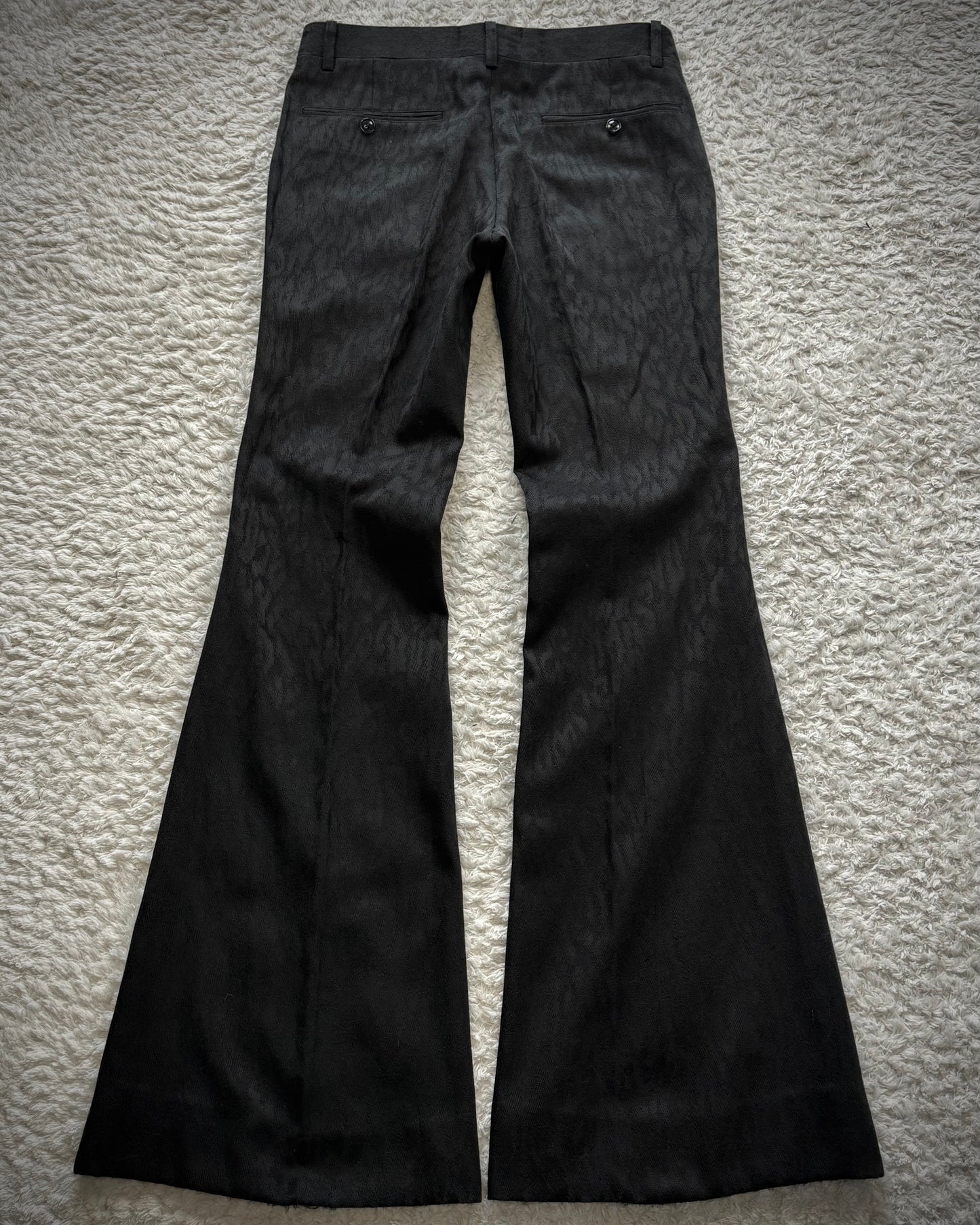 Tornado Mart Leopard Woven Pleated Flared Pants