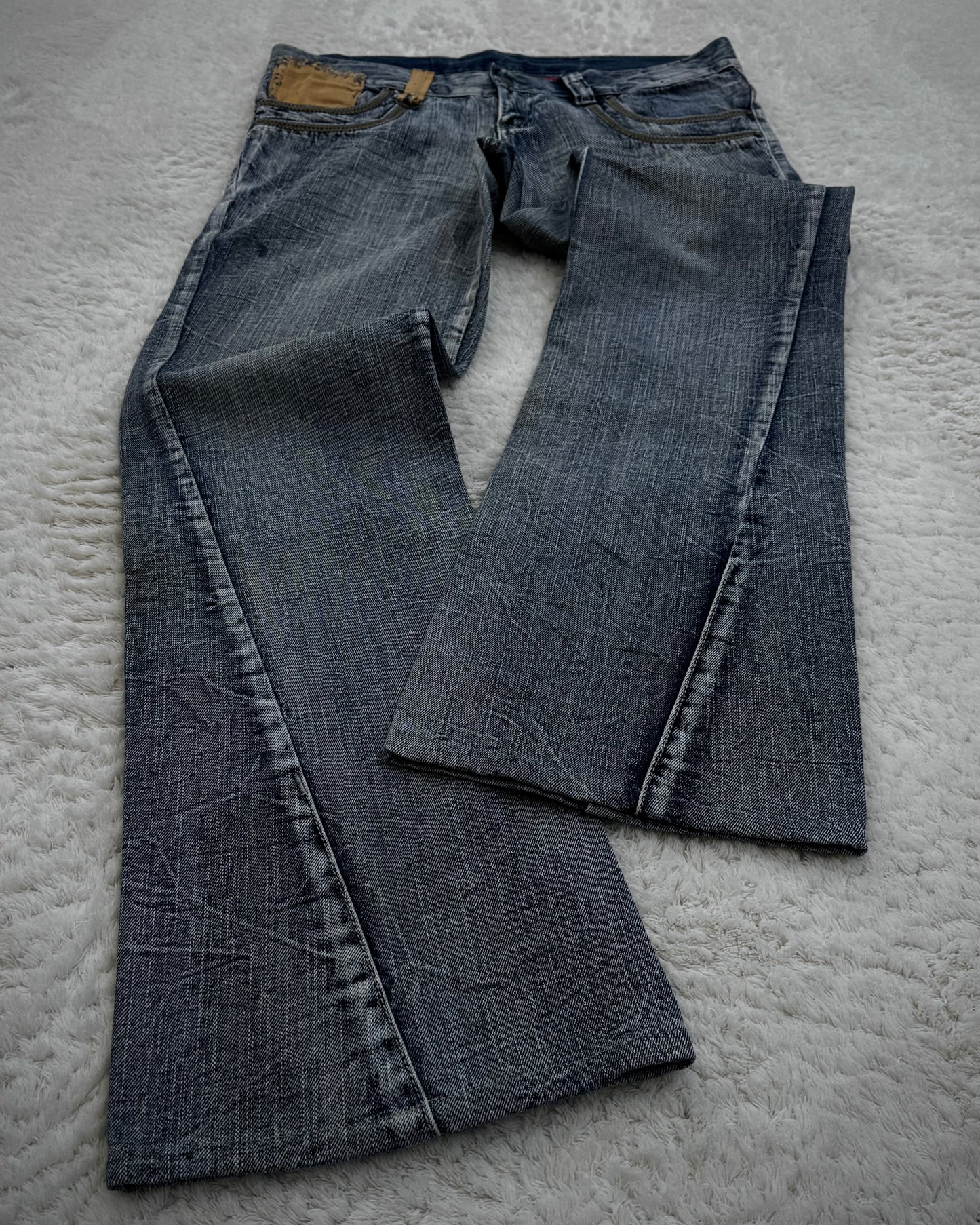 Tornado Mart Decorated Spiral Flared Jeans
