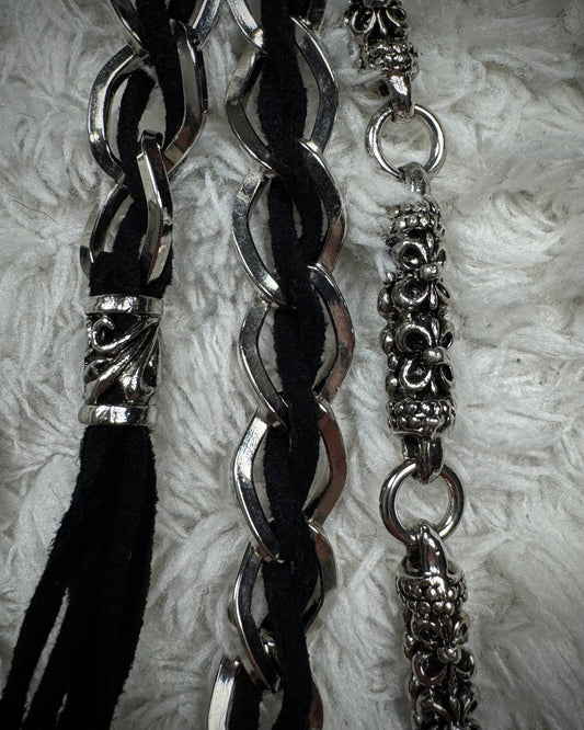 Jack Rose Double Layered Fleur De Lis Wallet Chain