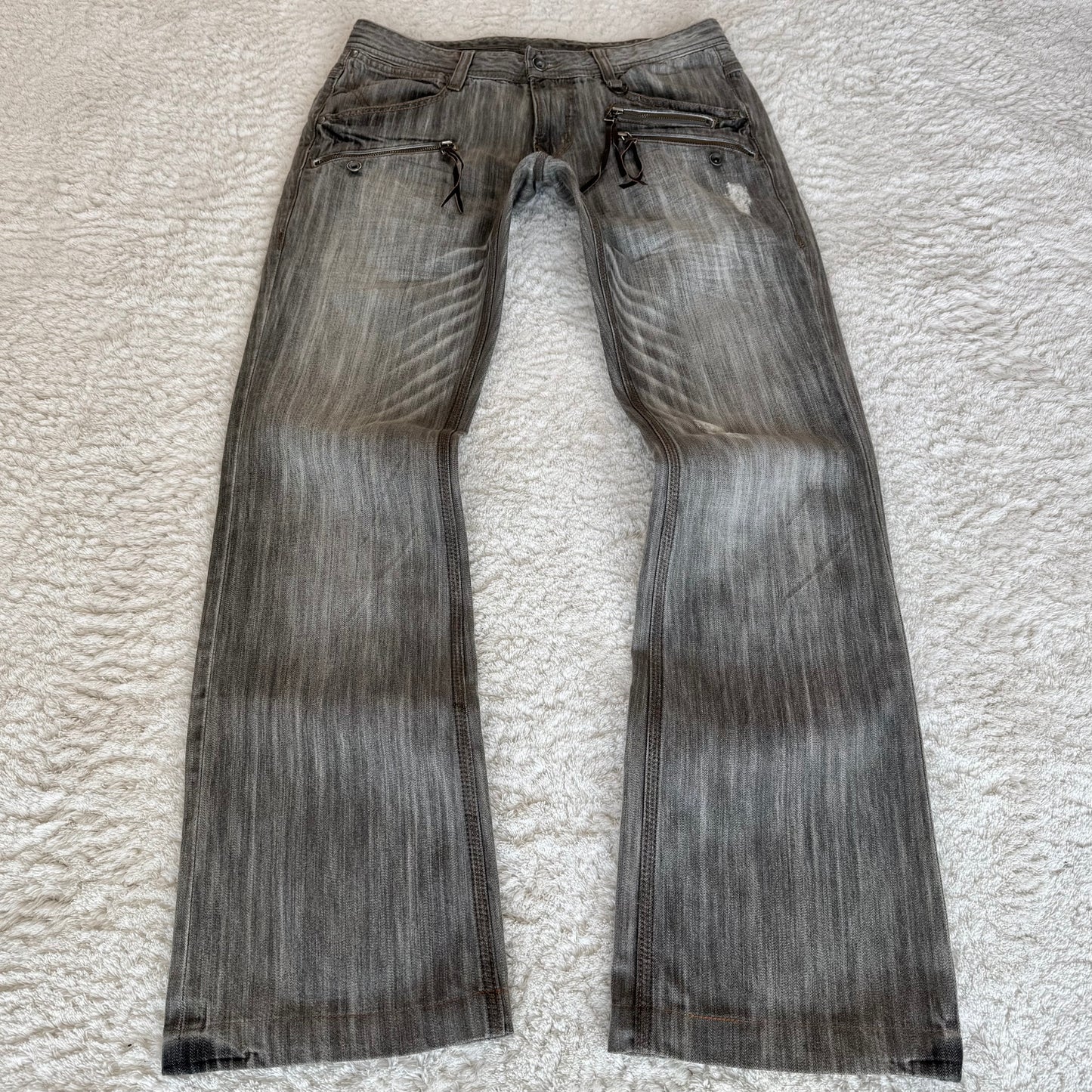 Nicole Club Leather Tassel Zippers Bootcut Jeans