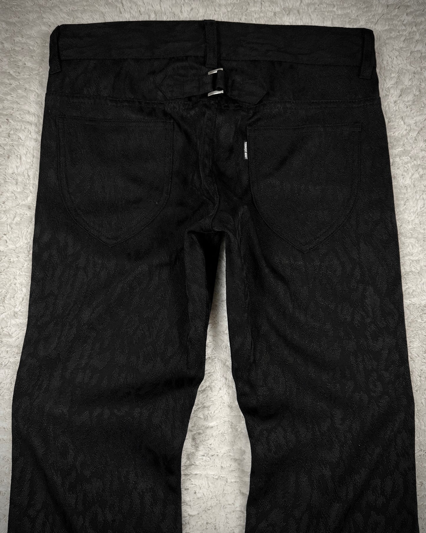 Tornado Mart Leopard Pattern Flared Dress Pants
