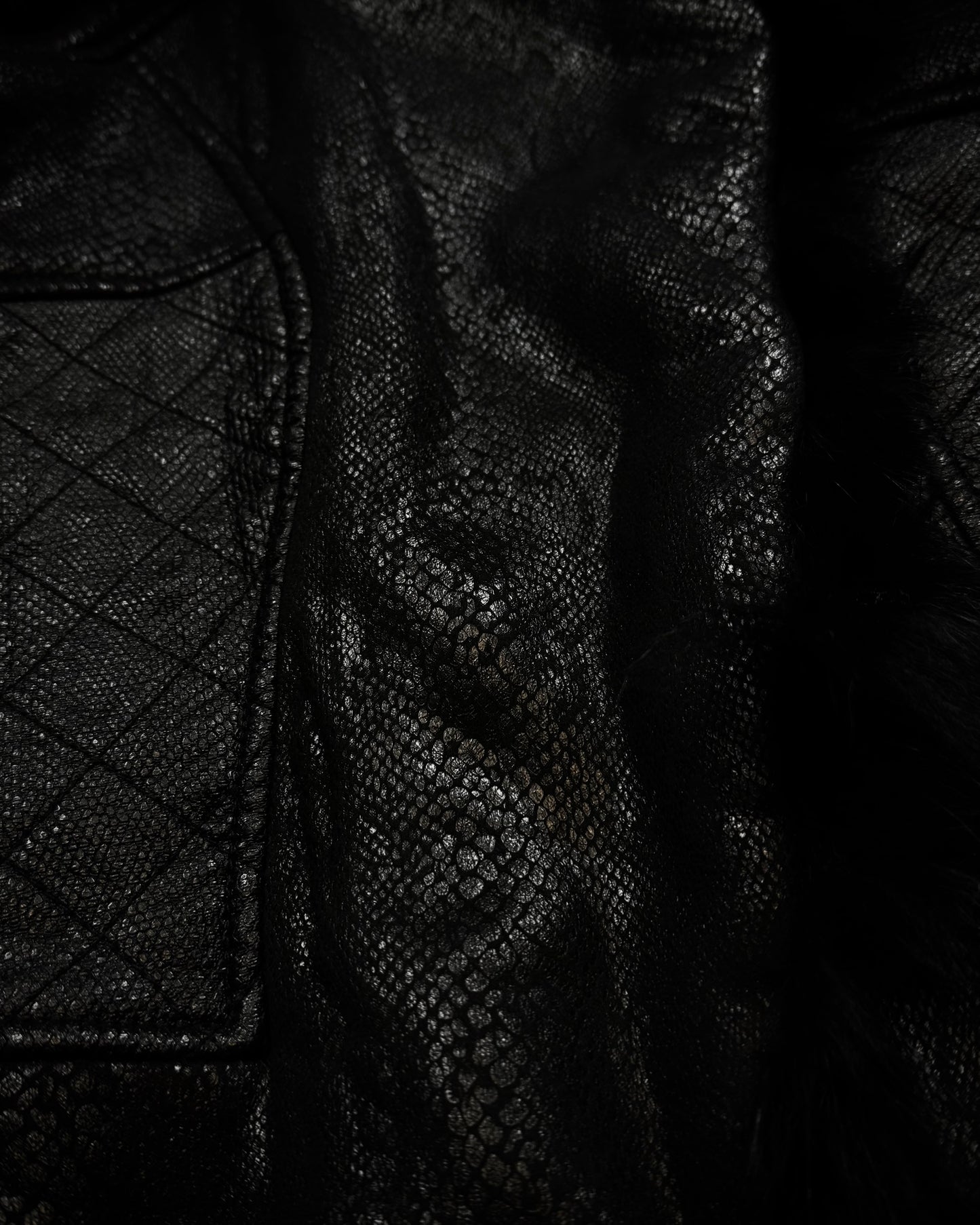 Shalang Python Waxed Fur Jacket