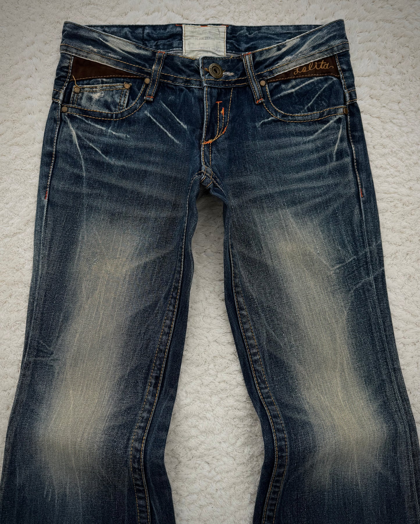 Lolita Vintage Mud Washed Flared Jeans
