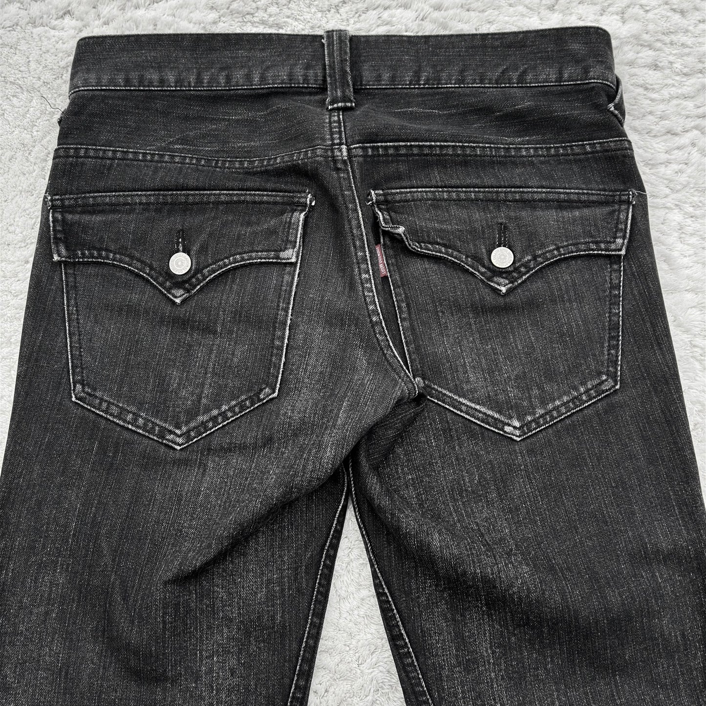 Tornado Mart Whisker Wash Spiral Flared Jeans