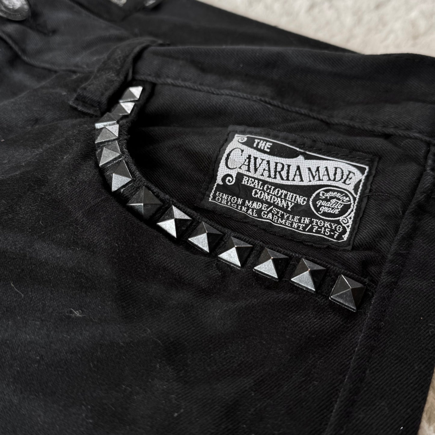 CavariA Leopard Repairs Flared Jeans