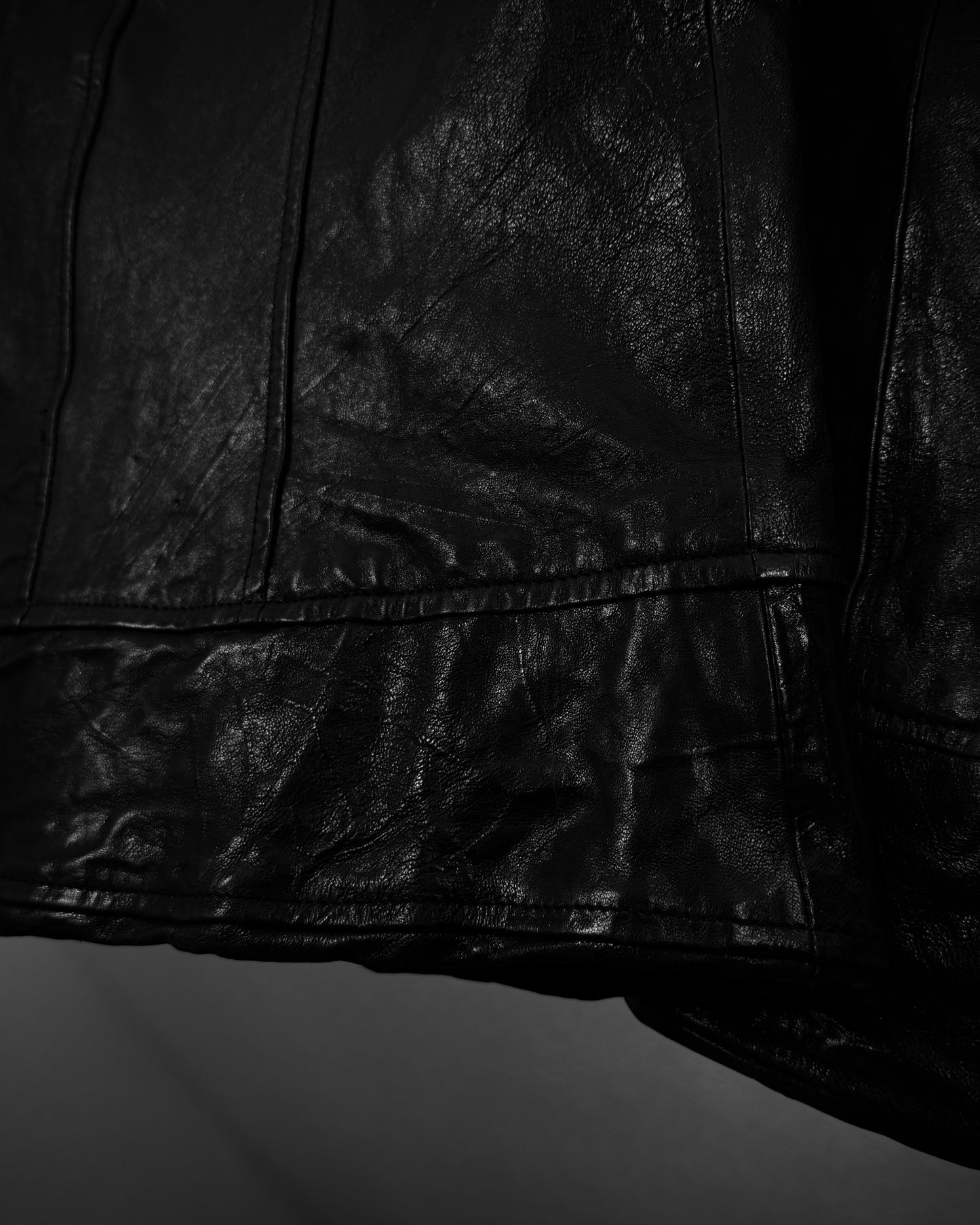 Shellac Fur Collar Leather Jacket