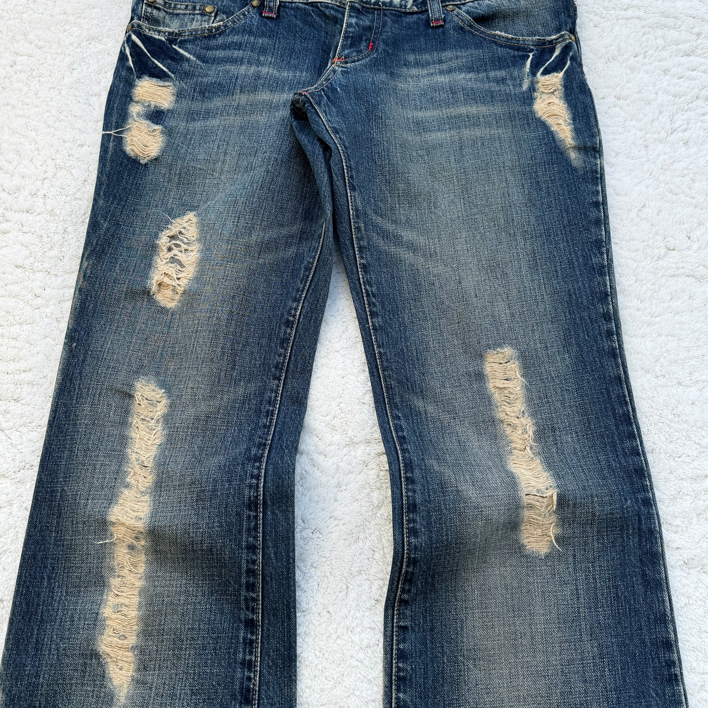Tornado Mart Distressed Flared Jeans