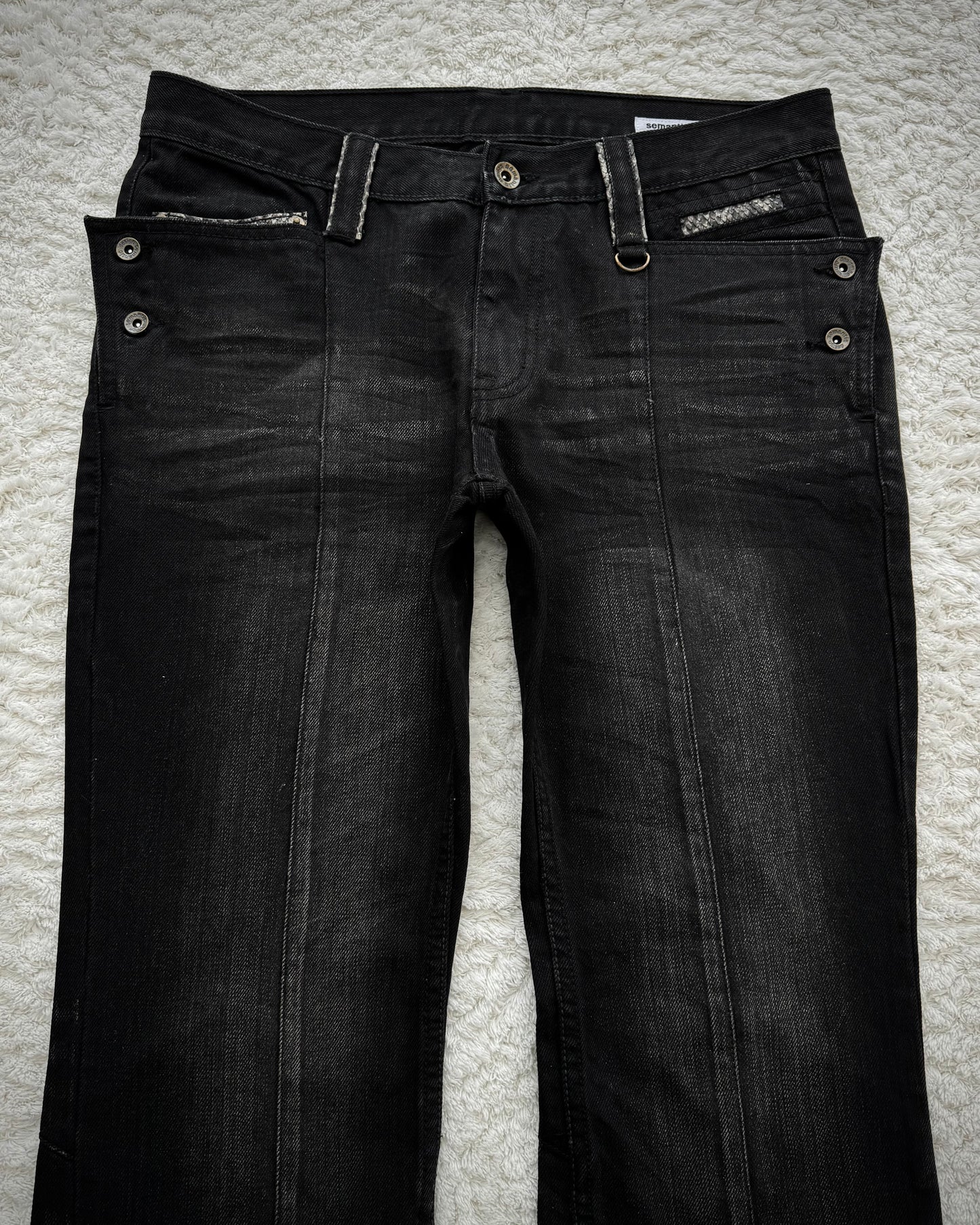 Semantic Design Python Accented Bootcut Denim