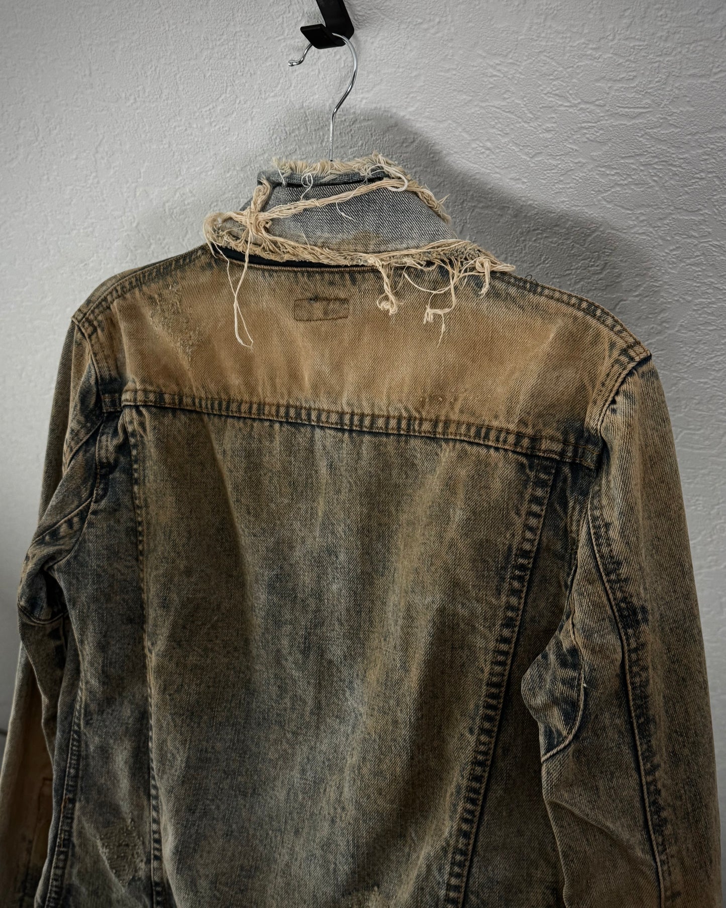 Glad News Mud Wash Distressed Denim Jacket