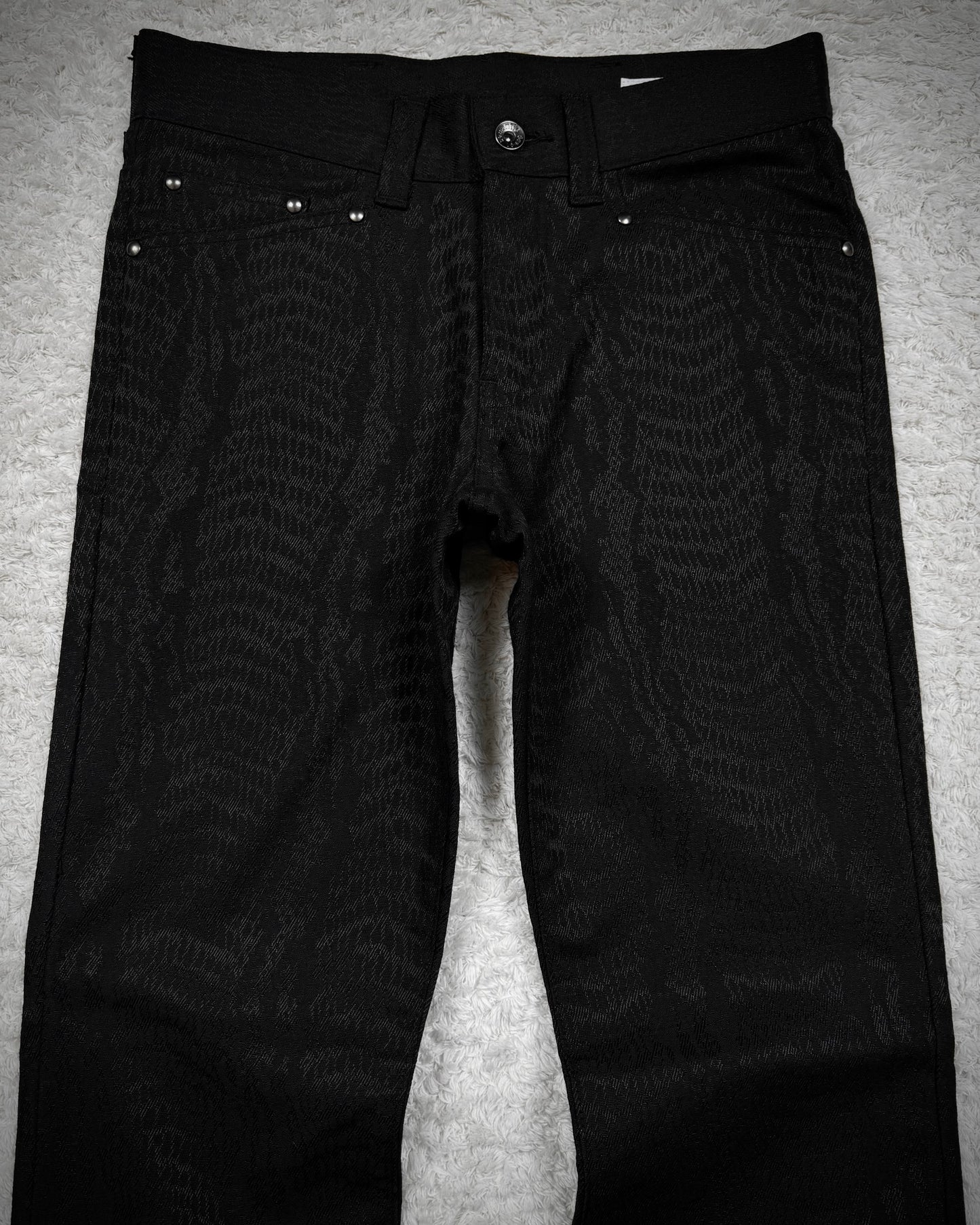 Semantic Design Python Pattern Flared Dress Pants