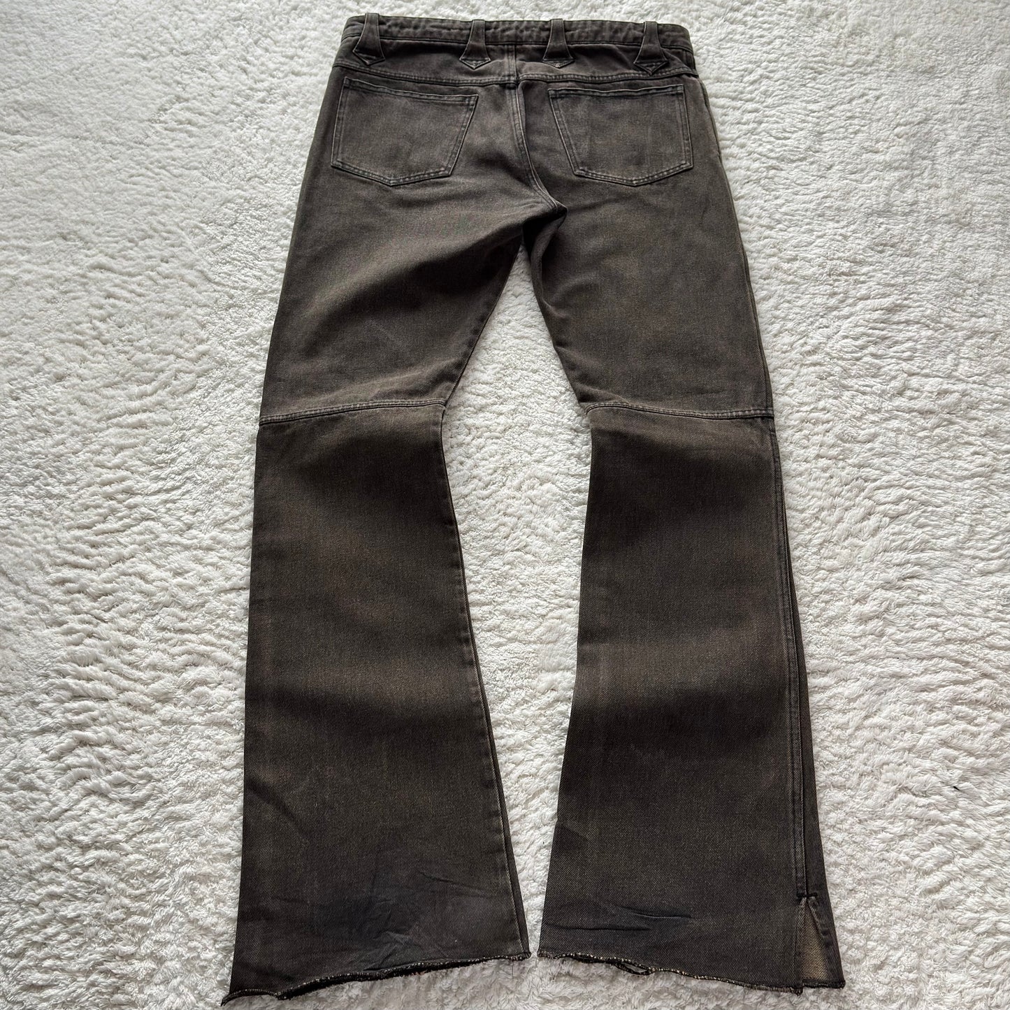 Henry Duarte Sword Knee Flared Lace-Up Jeans