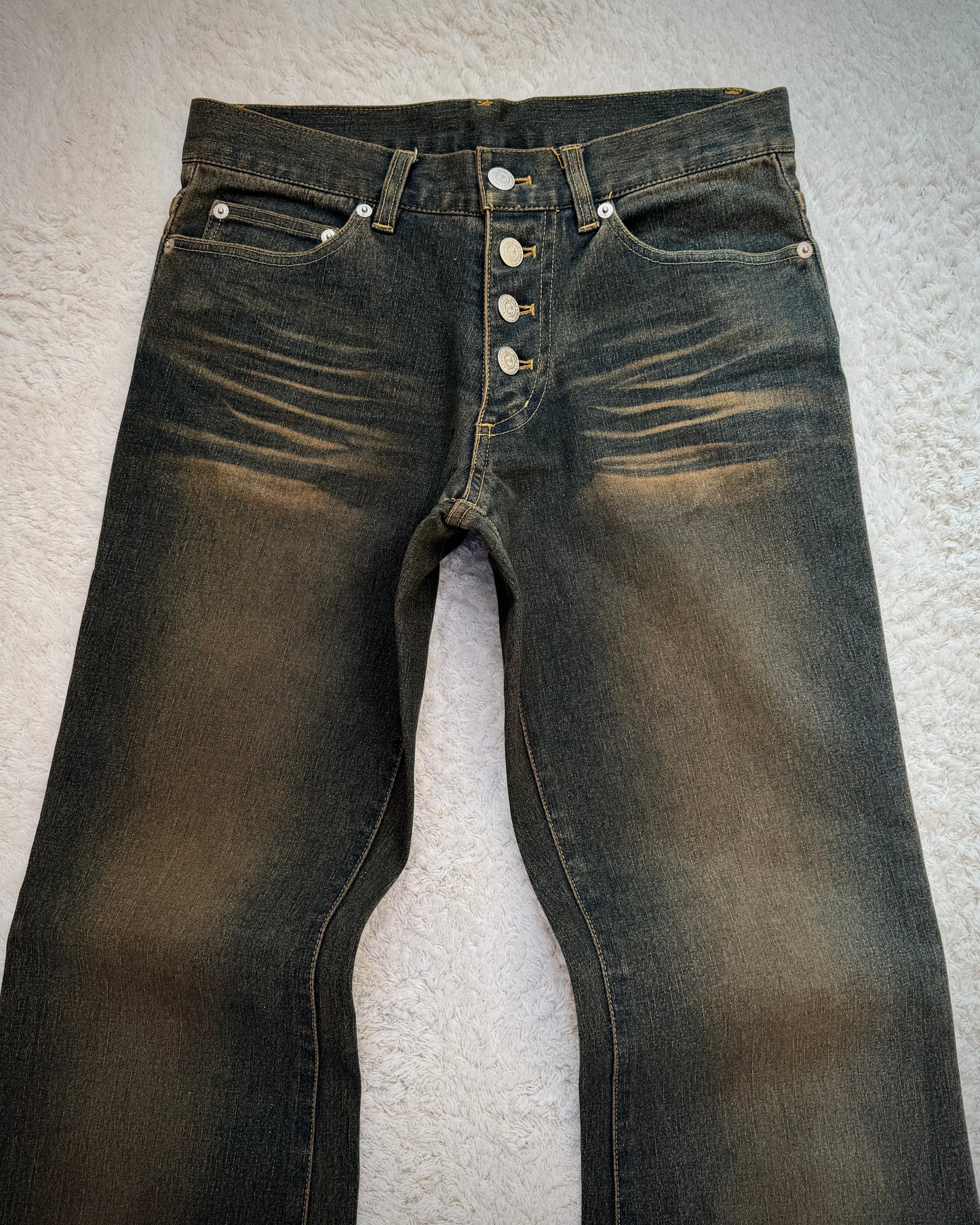 Tornado Mart Mud Washed Flared Jeans