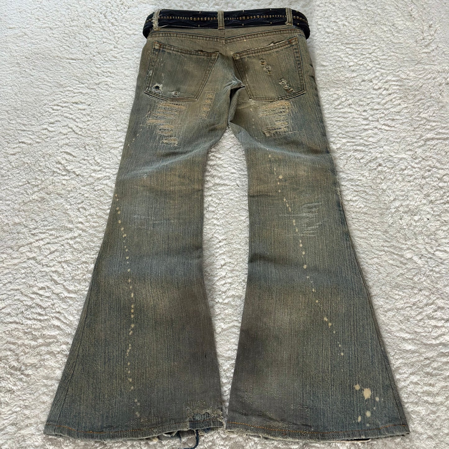 IfSixWasNine Mud Max Pierced Flared Jeans