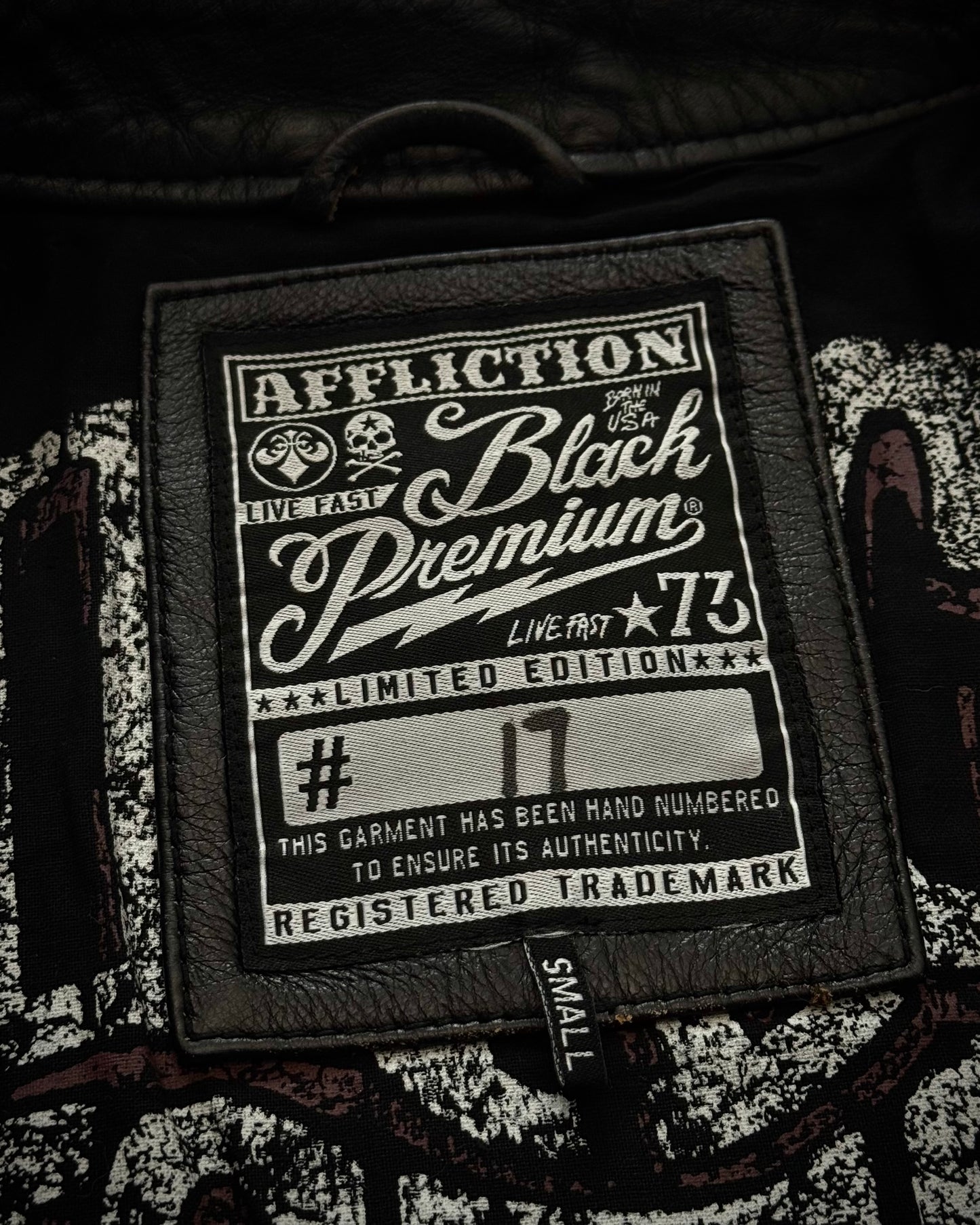 Affliction Limited Edition 3D Fleur De Lis Leather Jacket