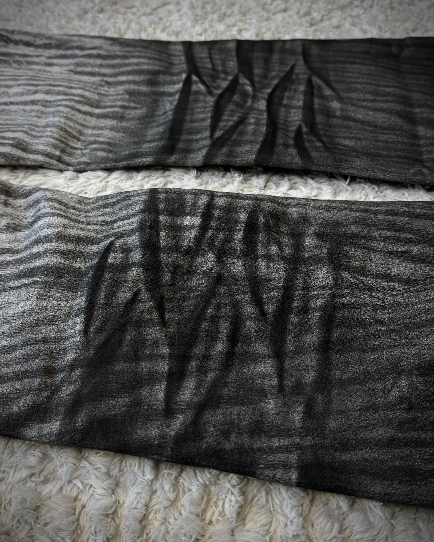 Tornado Mart Zebra Clawmarks Coated Flared Jeans