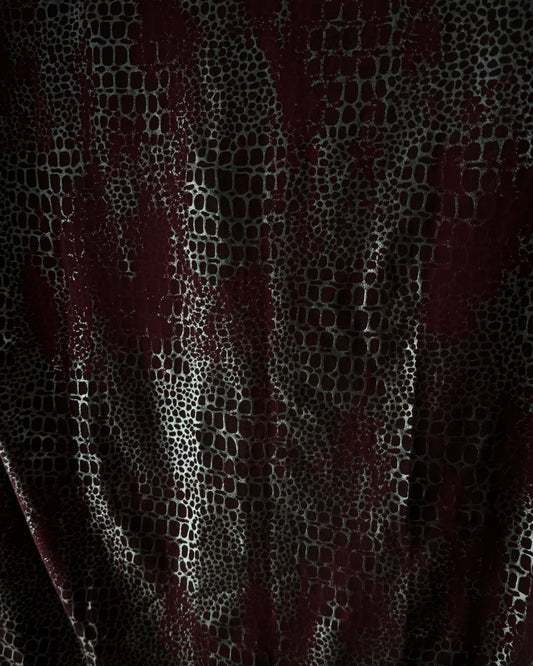 Tornado Mart Bordeaux Silver Snakeskin Pattern T-Shirt