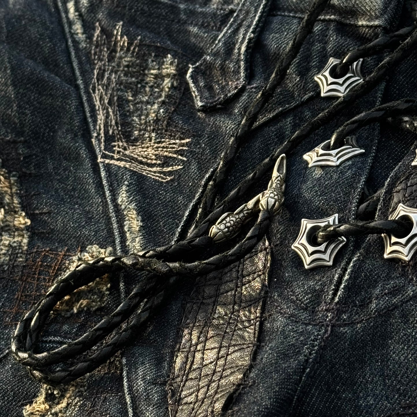 Henry Duarte „Spider“ Flared Lace-Up Denim