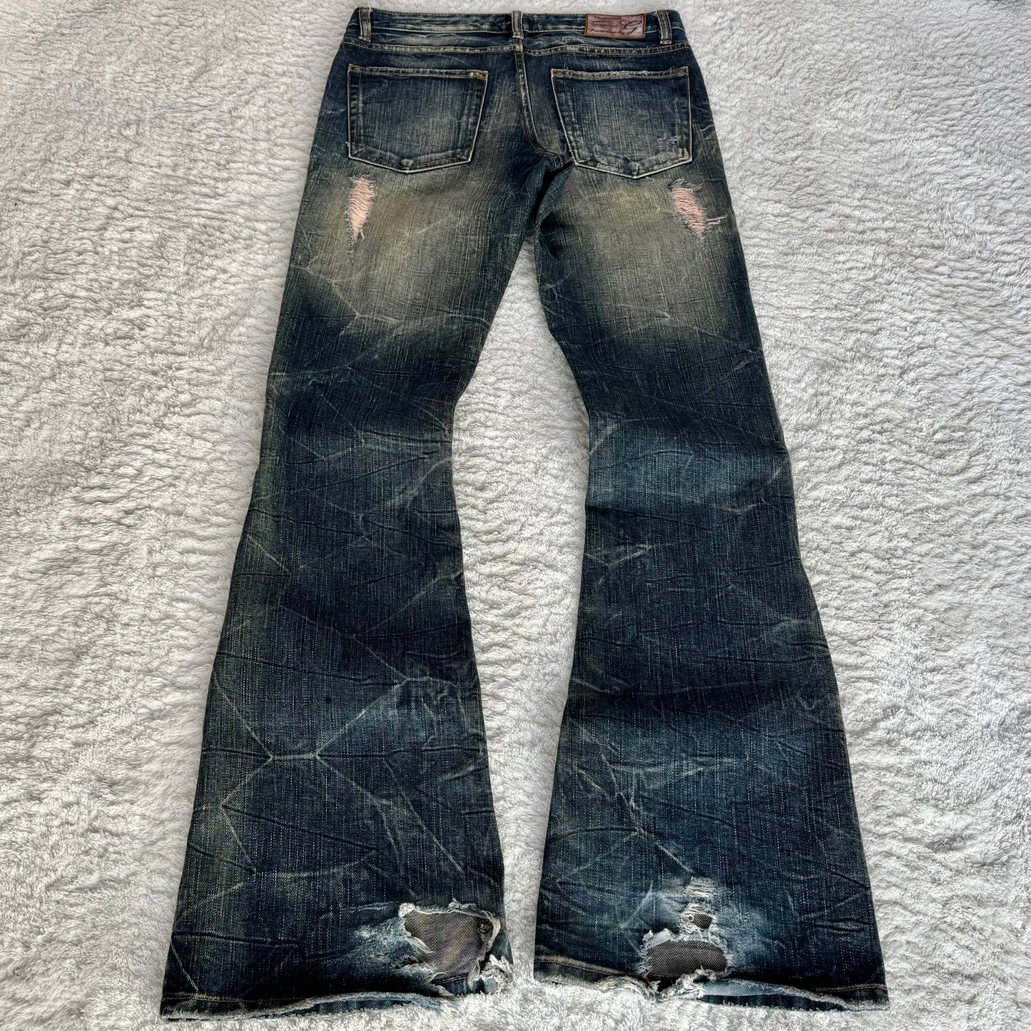 G.O.A Vintage Distressed Flared Jeans