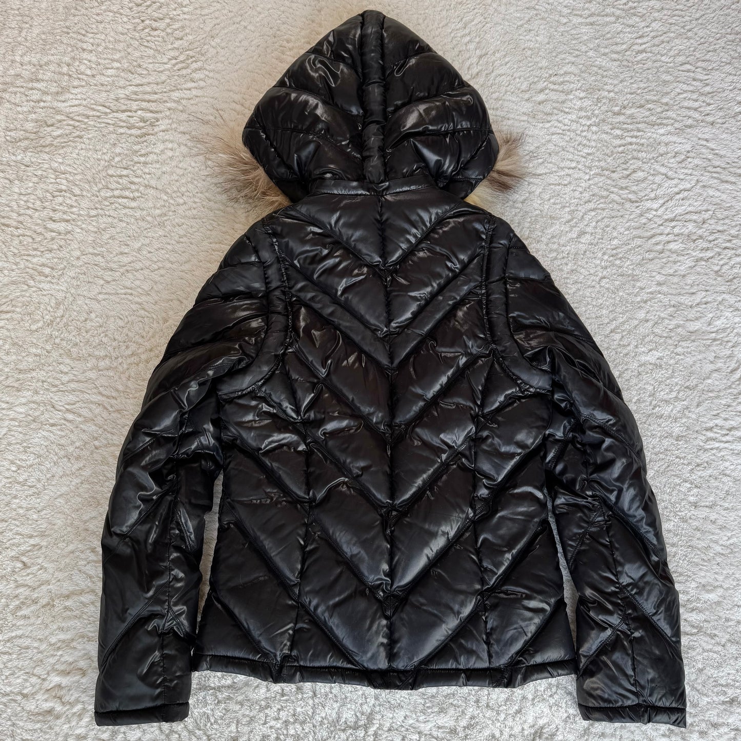 Fuga Fox Fur Hooded Puffer Jacket