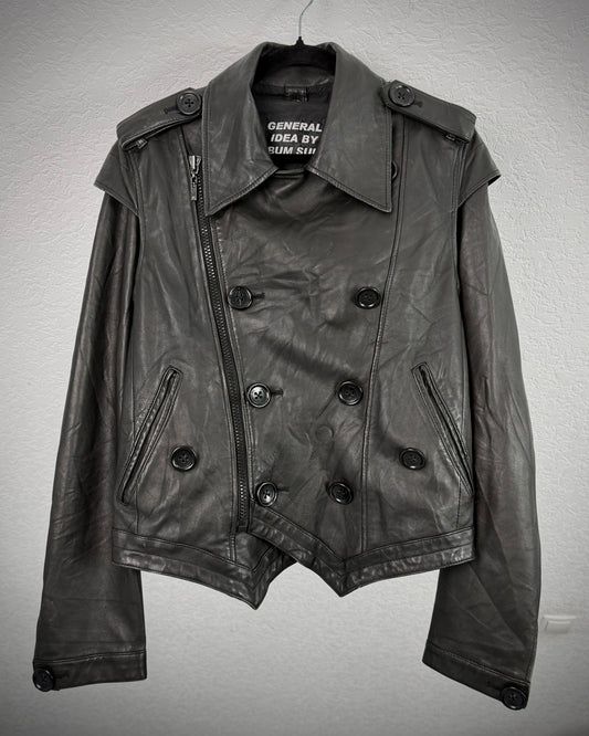 Napoleon Batwing Layered Leather Jacket