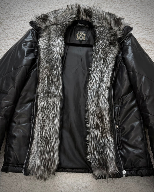 Spinach Fur Lined Puffer Jacket