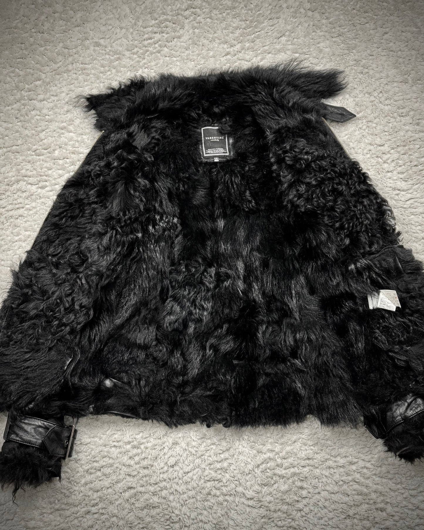 Varentine Fur Lined Leather Patchwork Jacket