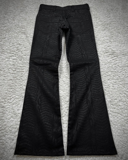 Semantic Design Python Pattern Flared Dress Pants