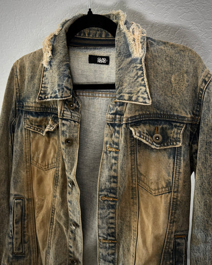 Glad News Mud Wash Distressed Denim Jacket