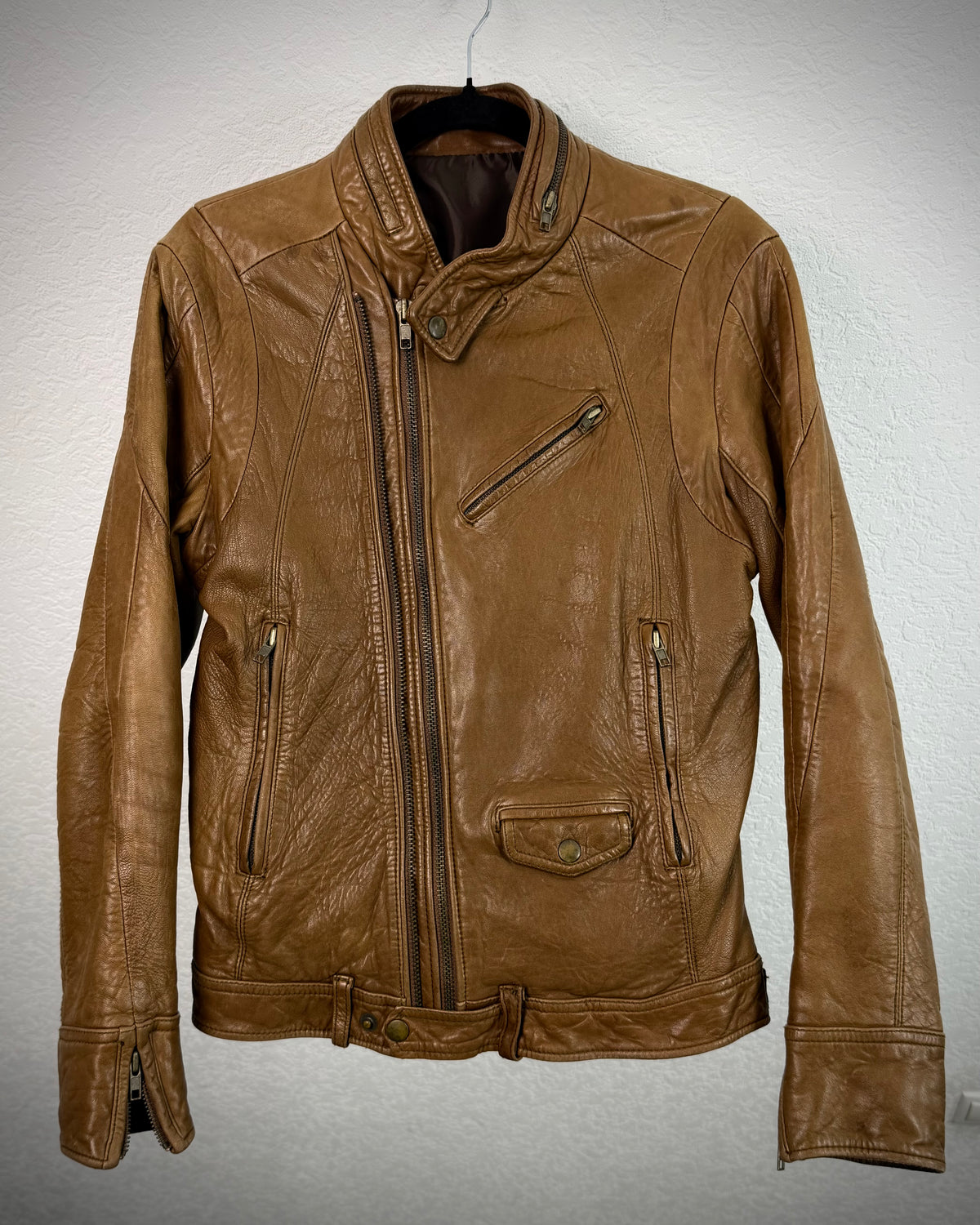 Korean Grained Sheepskin Leather Jacket