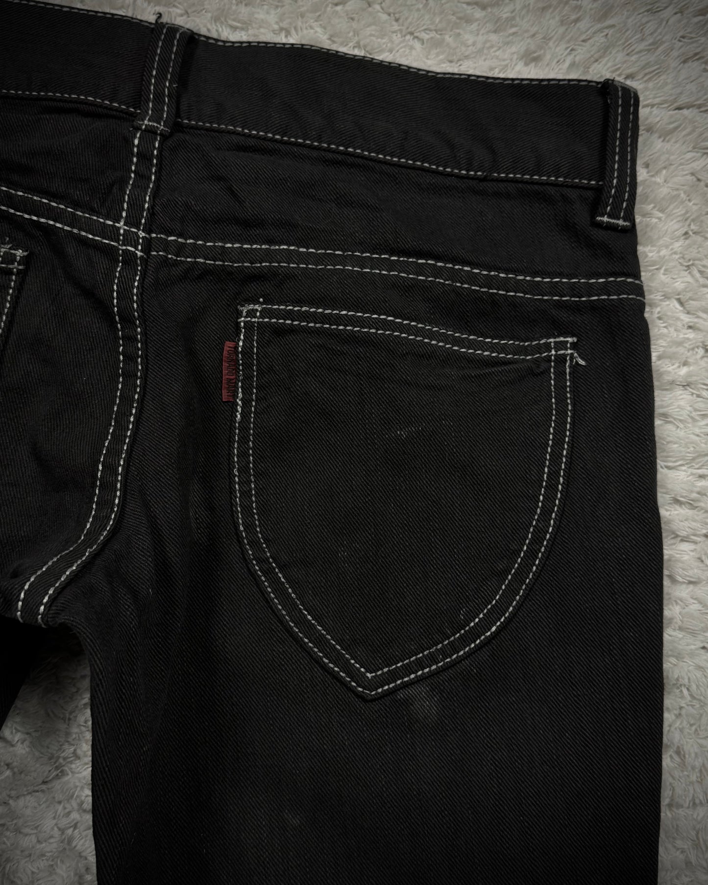 Tornado Mart Smoked Charcoal Washed Flared Jeans