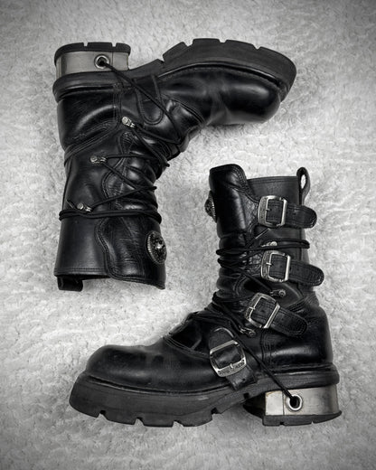 New Rock Steel Heel Platform Boots